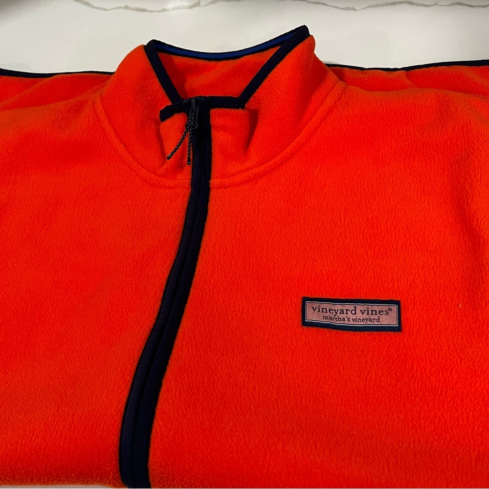 Vineyard Vines Orange Fleece Vest